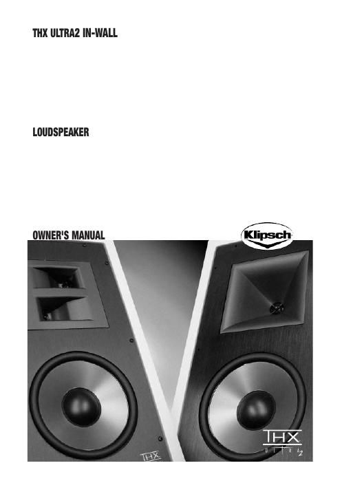 Klipsch THX Ultra 2 Owners Manual 3