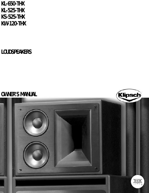 klipsch thx ultra 2 owners manual