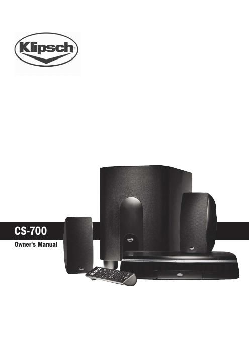 Klipsch CS 700 Owners Manual