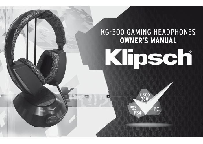 Klipsch KG 300 Owners Manual