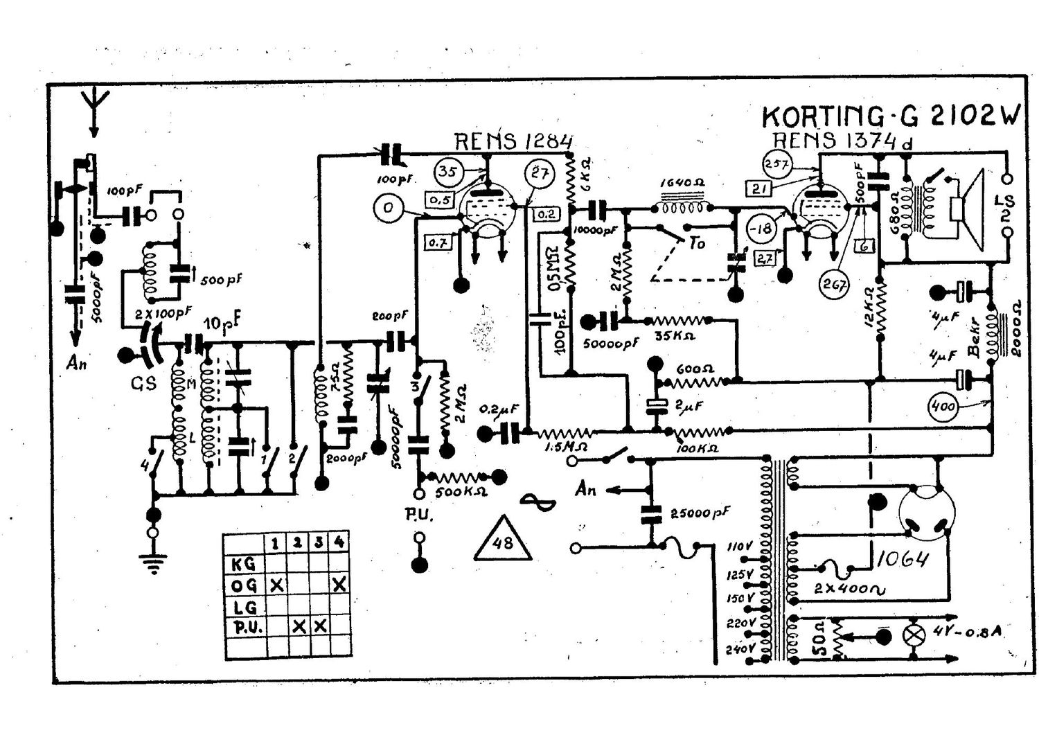 koerting g 2102 w schematic