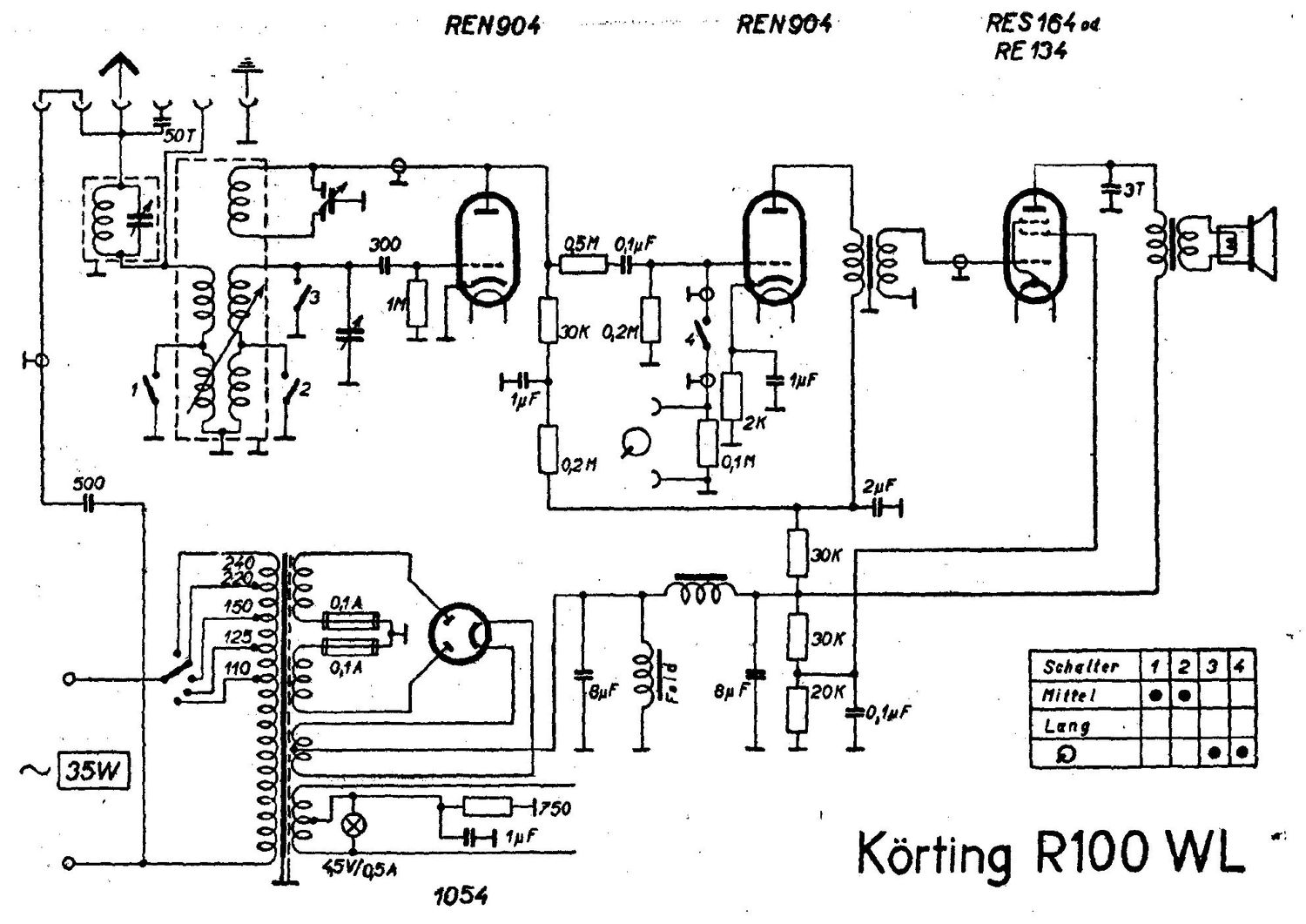 koerting r100 wl schematic