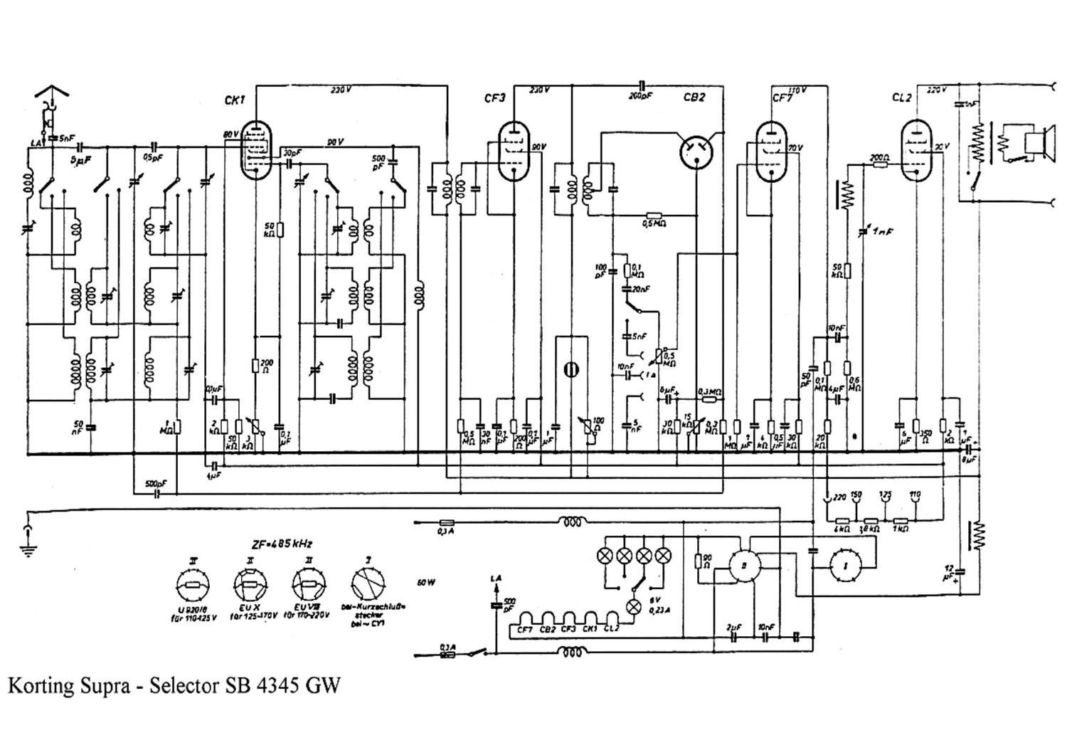 koerting sb 4345 supra selector schematic