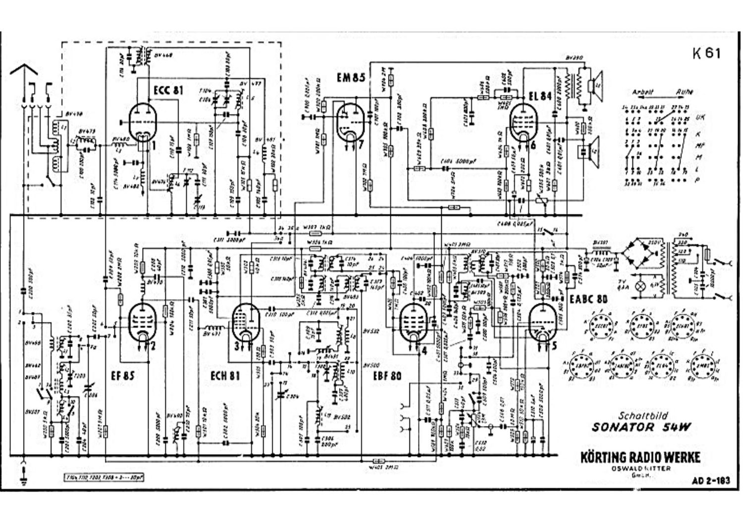 koerting sonator 54w schematic