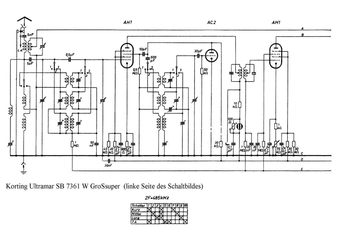 koerting ultramar sb 7361 w grosuper schematic