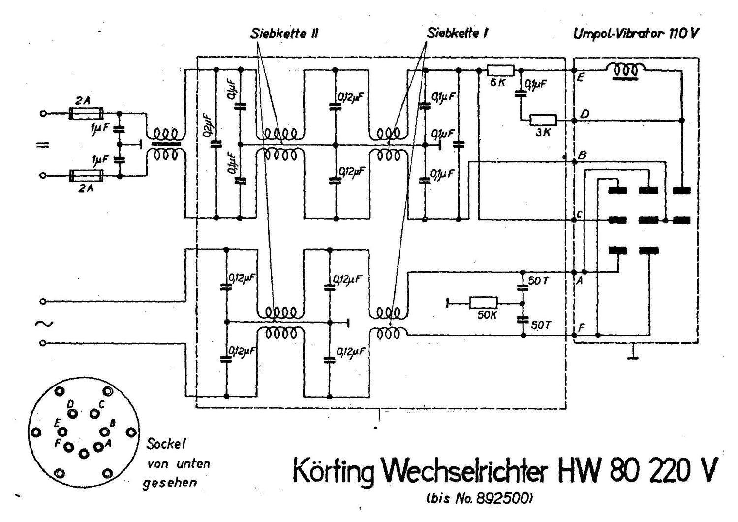 koerting wechselrichter hw 80 schematic