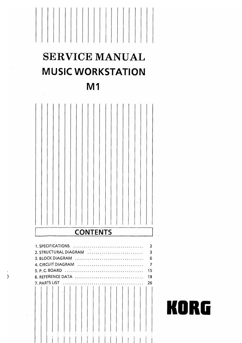 KORG M1 SERVICE MANUAL