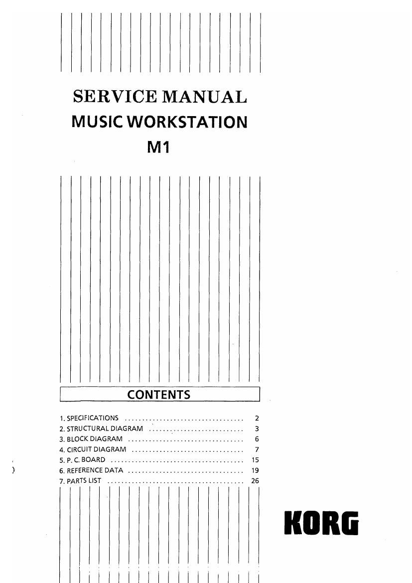 KORG M1 SERVICE MANUAL