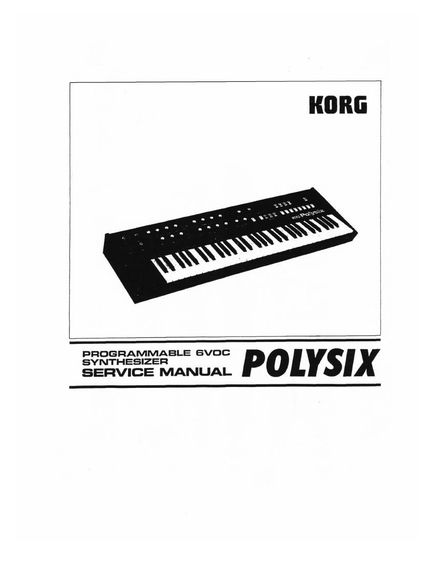 KORG POLYSIX SERVICE MANUAL