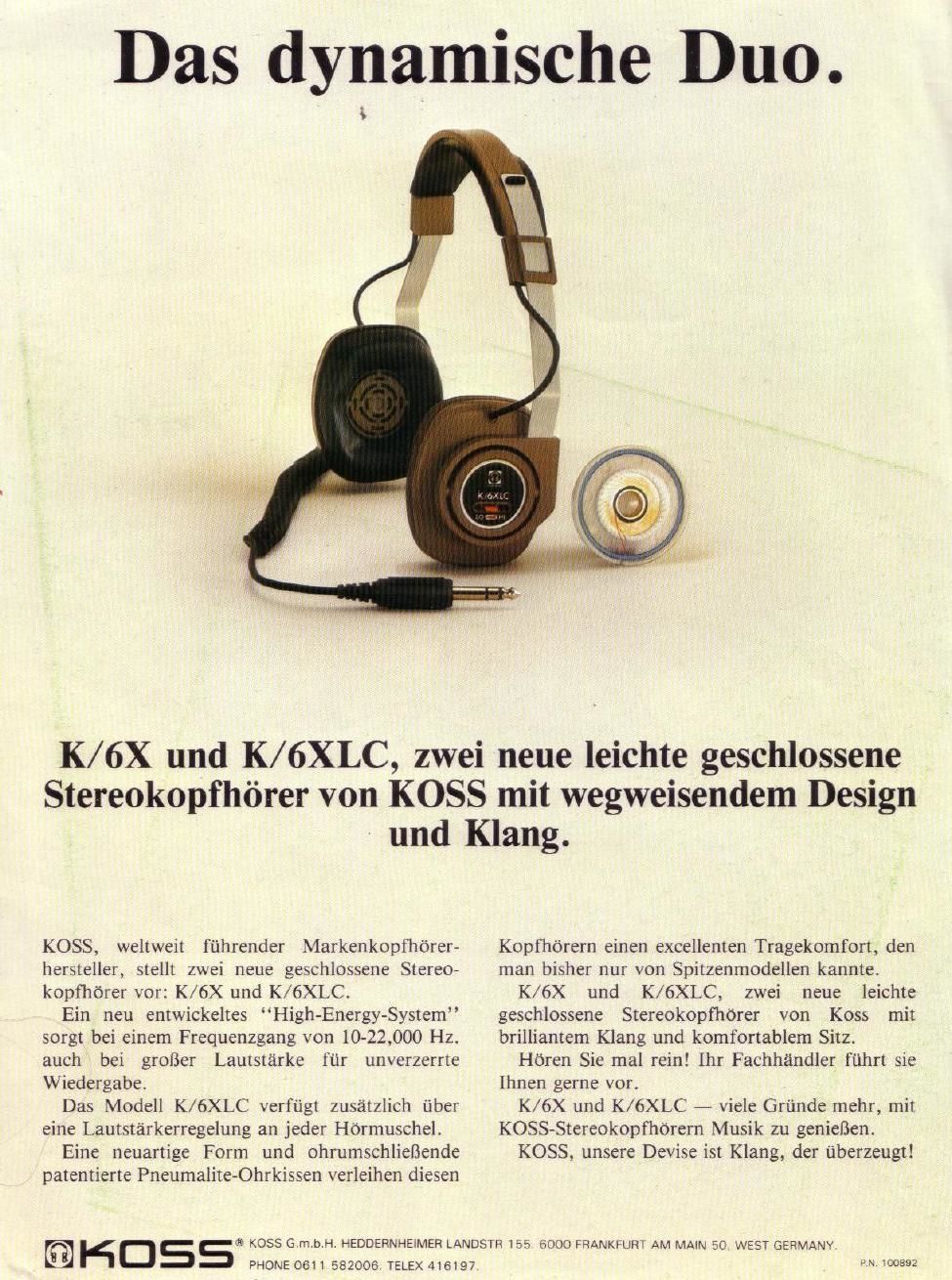 koss k6x prospekt