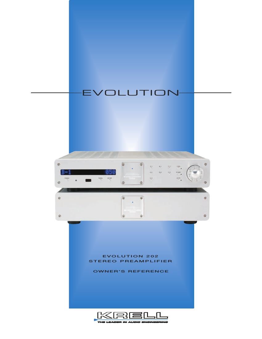 Krell Evolution 202 Owners Reference