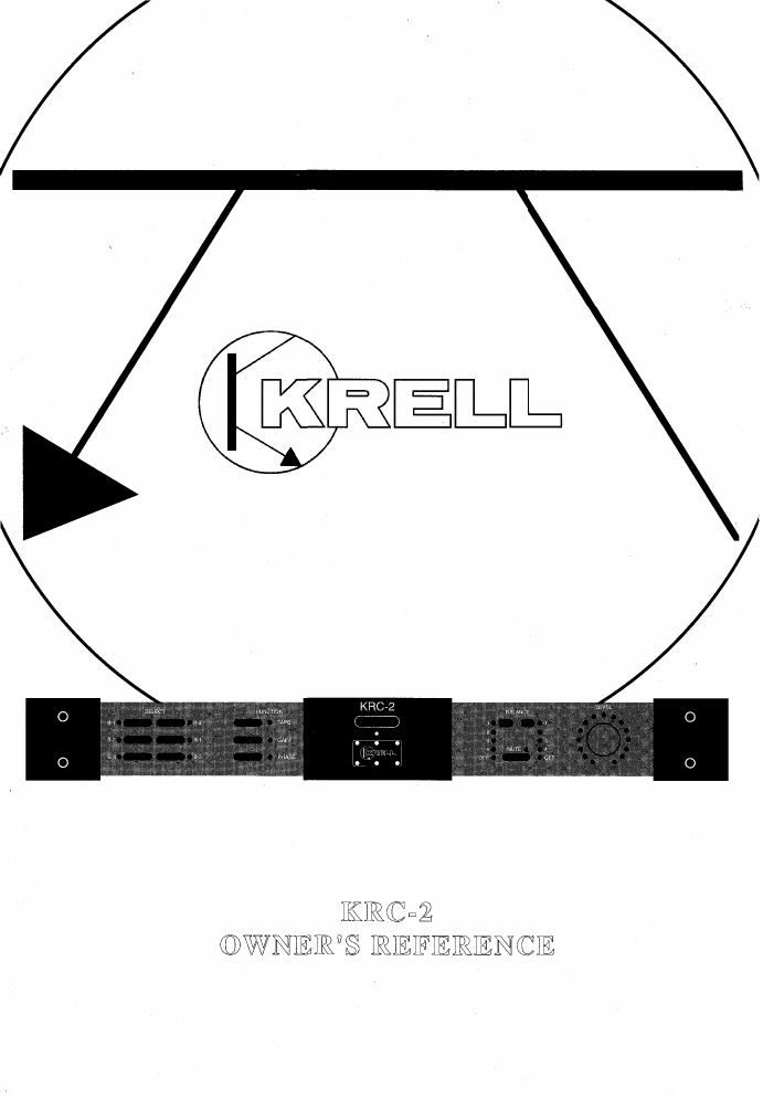 Krell KRC 2 Owners Reference