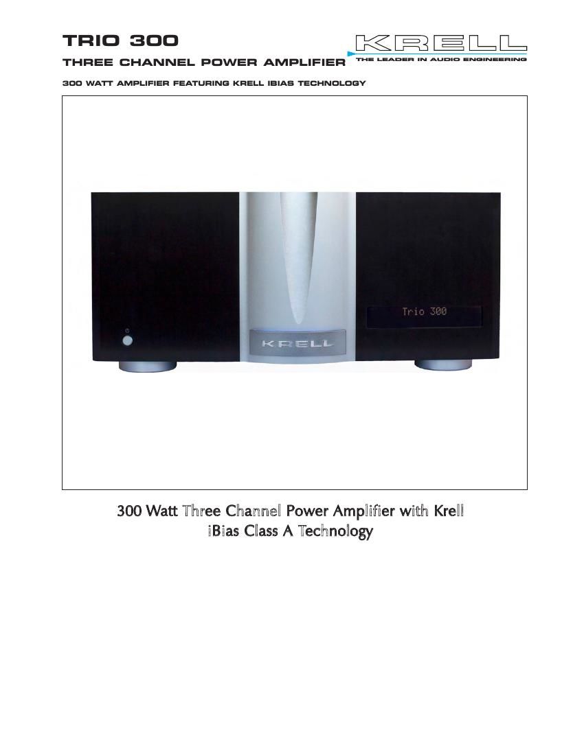 Krell Trio 300 Brochure