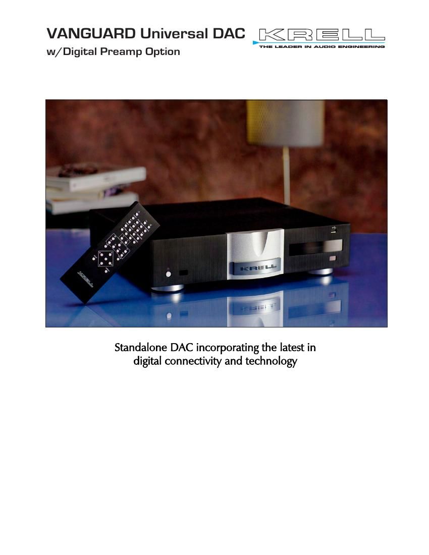 Krell Vanguard DAC Brochure