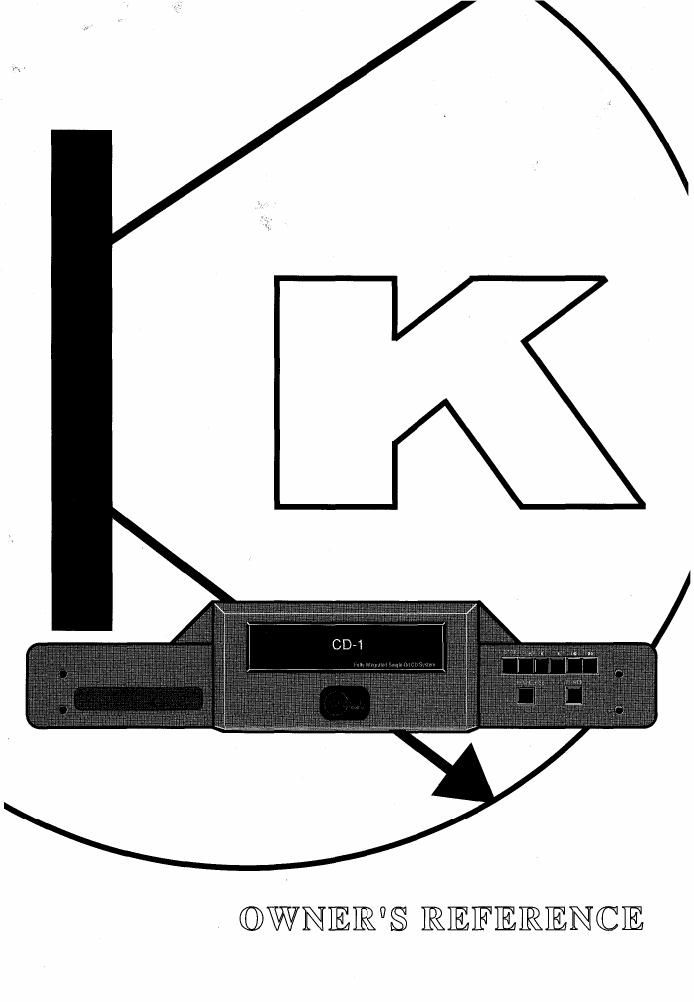 krell cd 1 owners manual