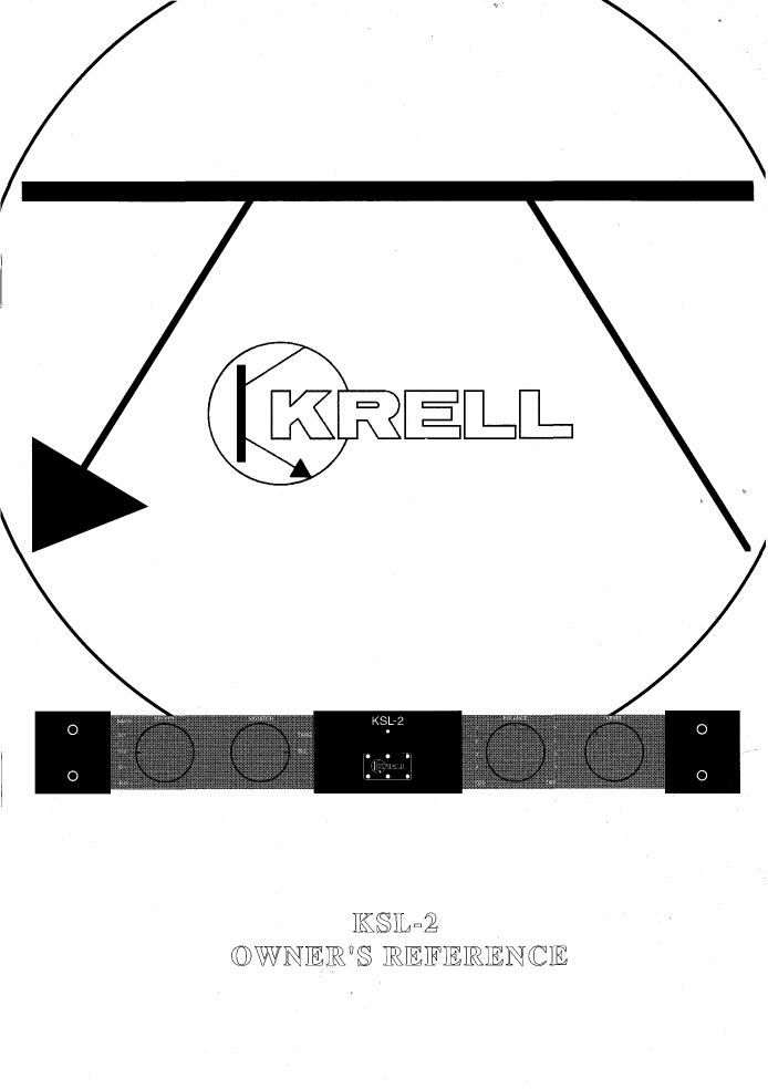 krell ksl 2 owners manual
