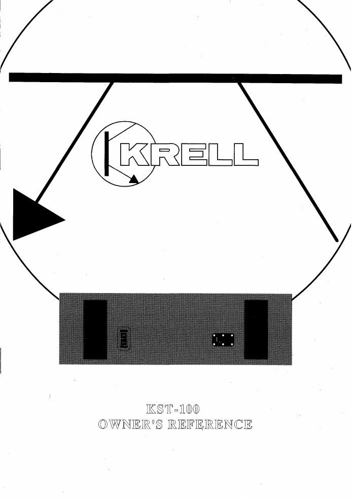 krell kst 100 owners manual