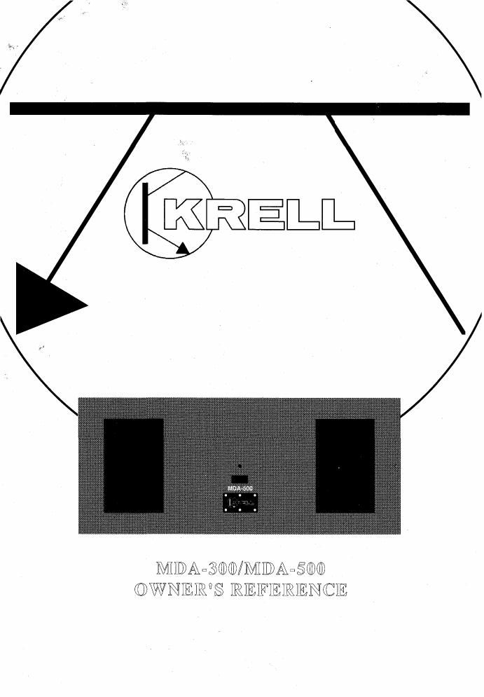 krell mda 300 owners manual