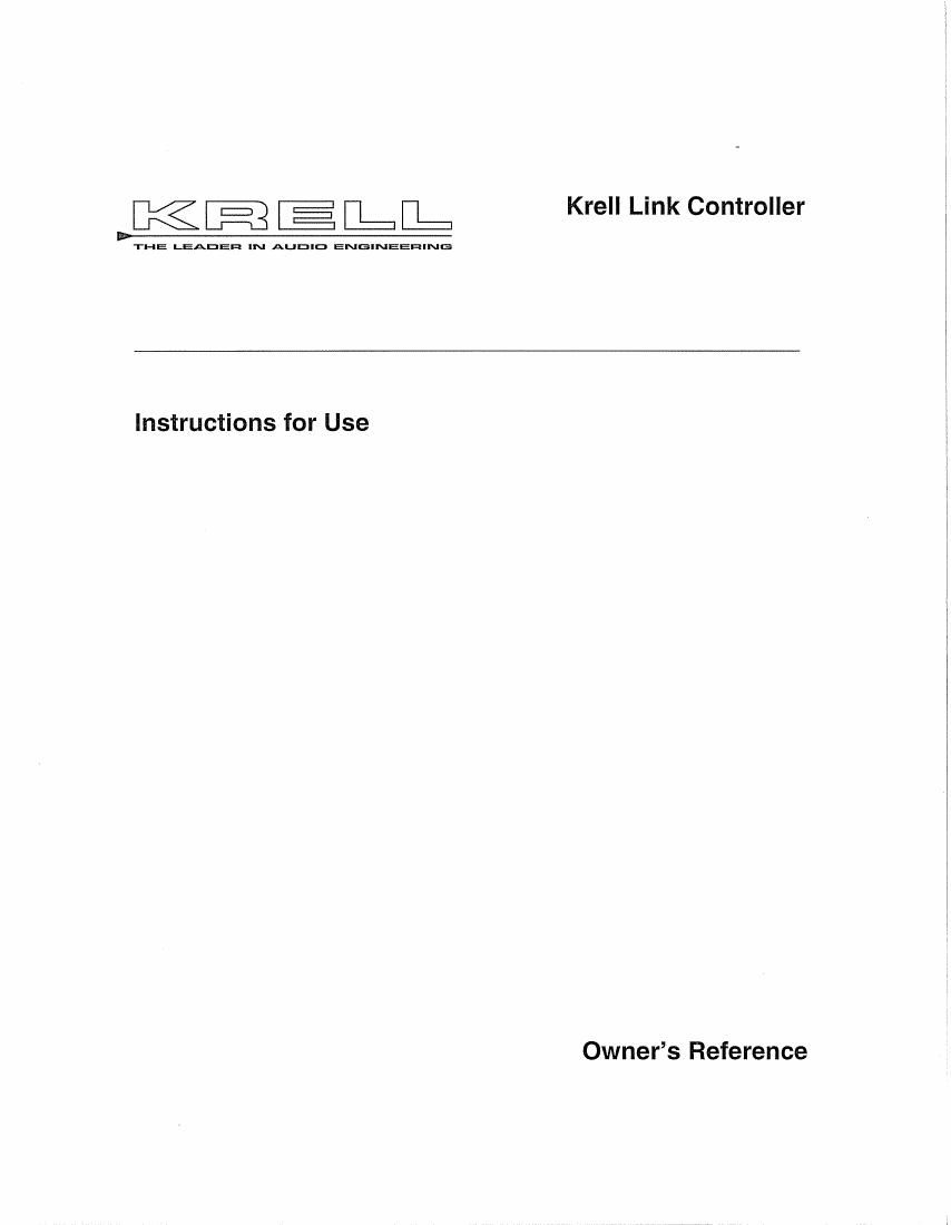 krell mra owners manual