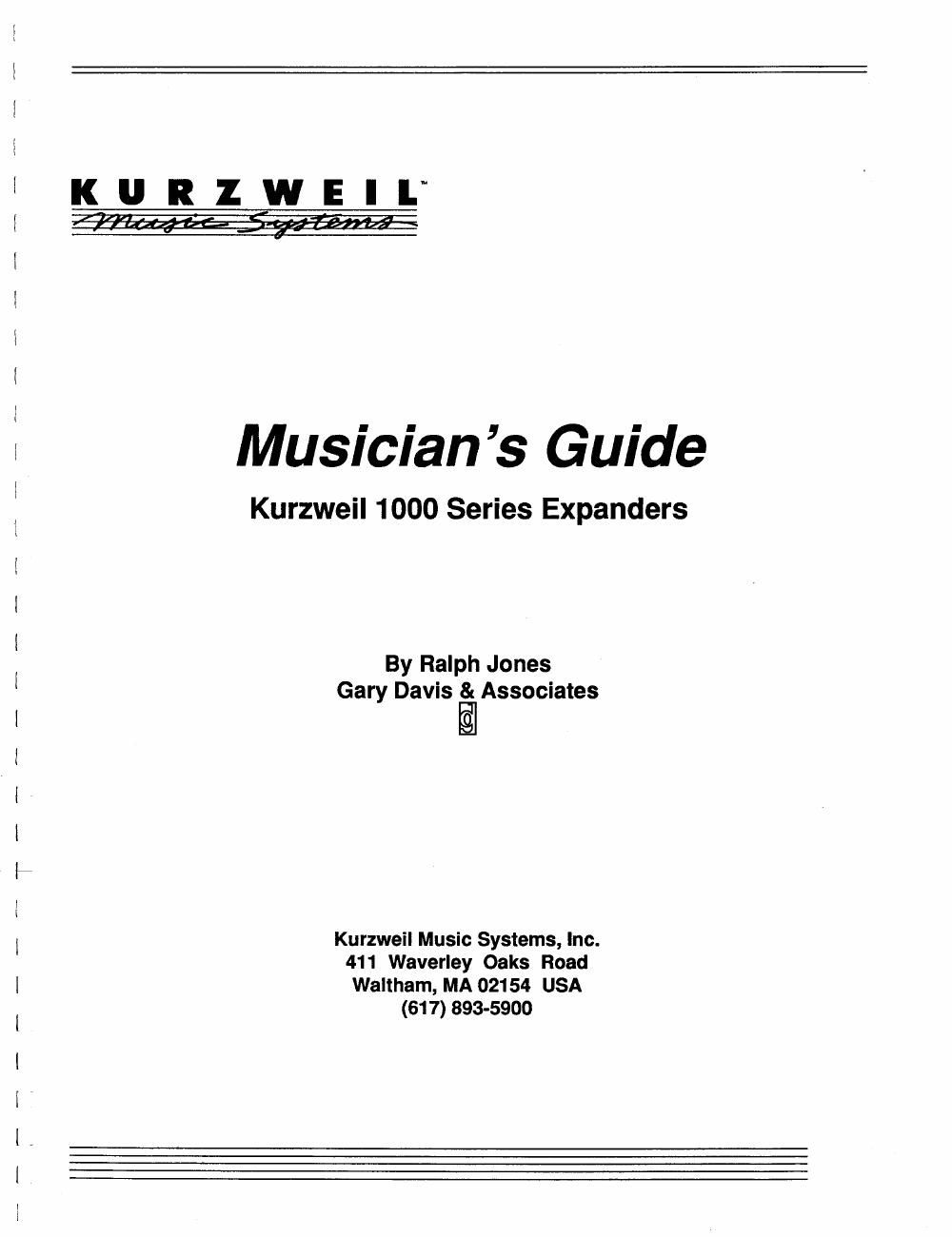 kurzweil k1000 series expanders manual