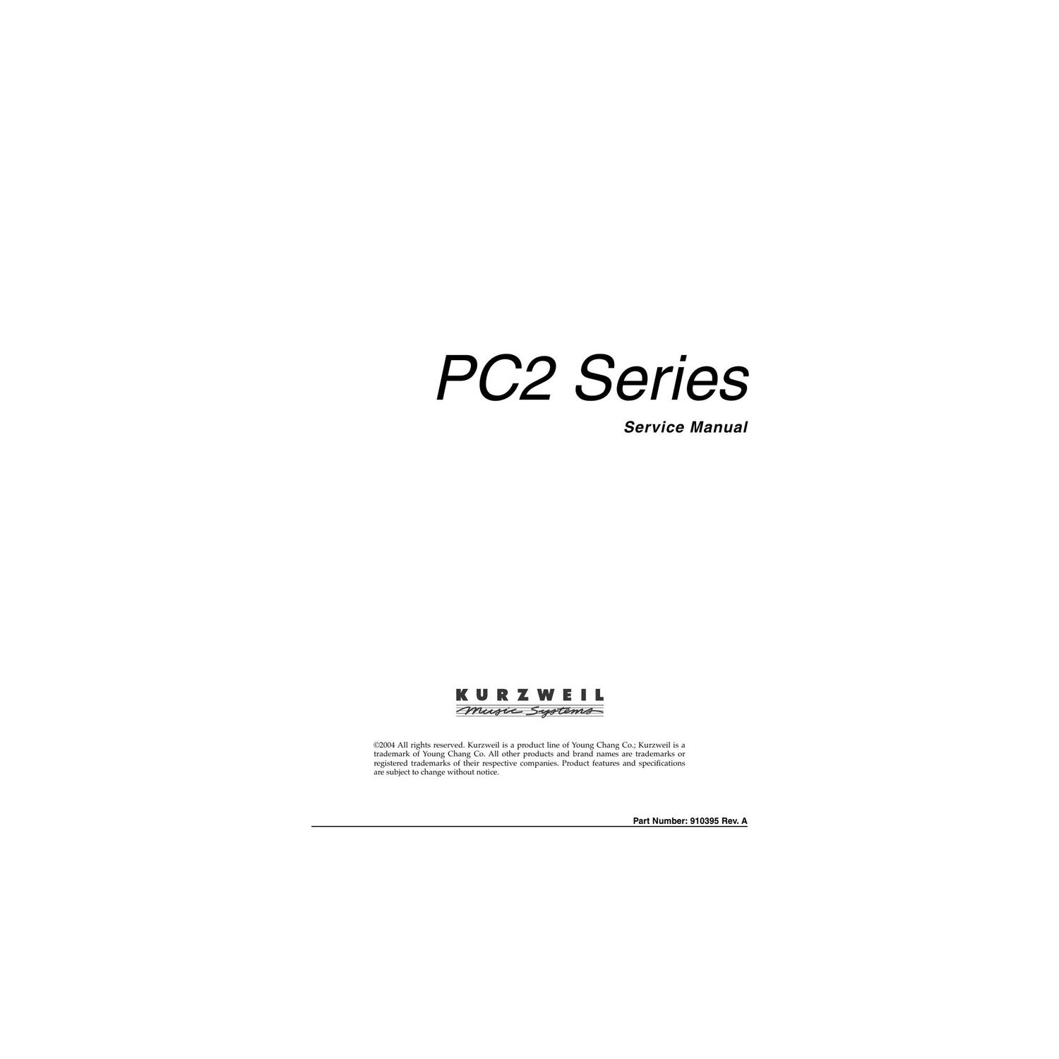 kurzweil pc2 series service manual