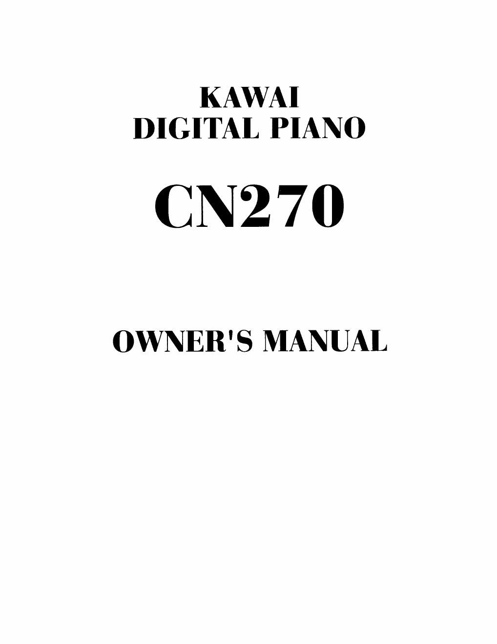 kawai cn 270 owner manual