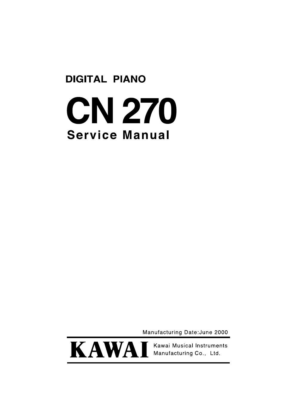 kawai cn 270 service manual