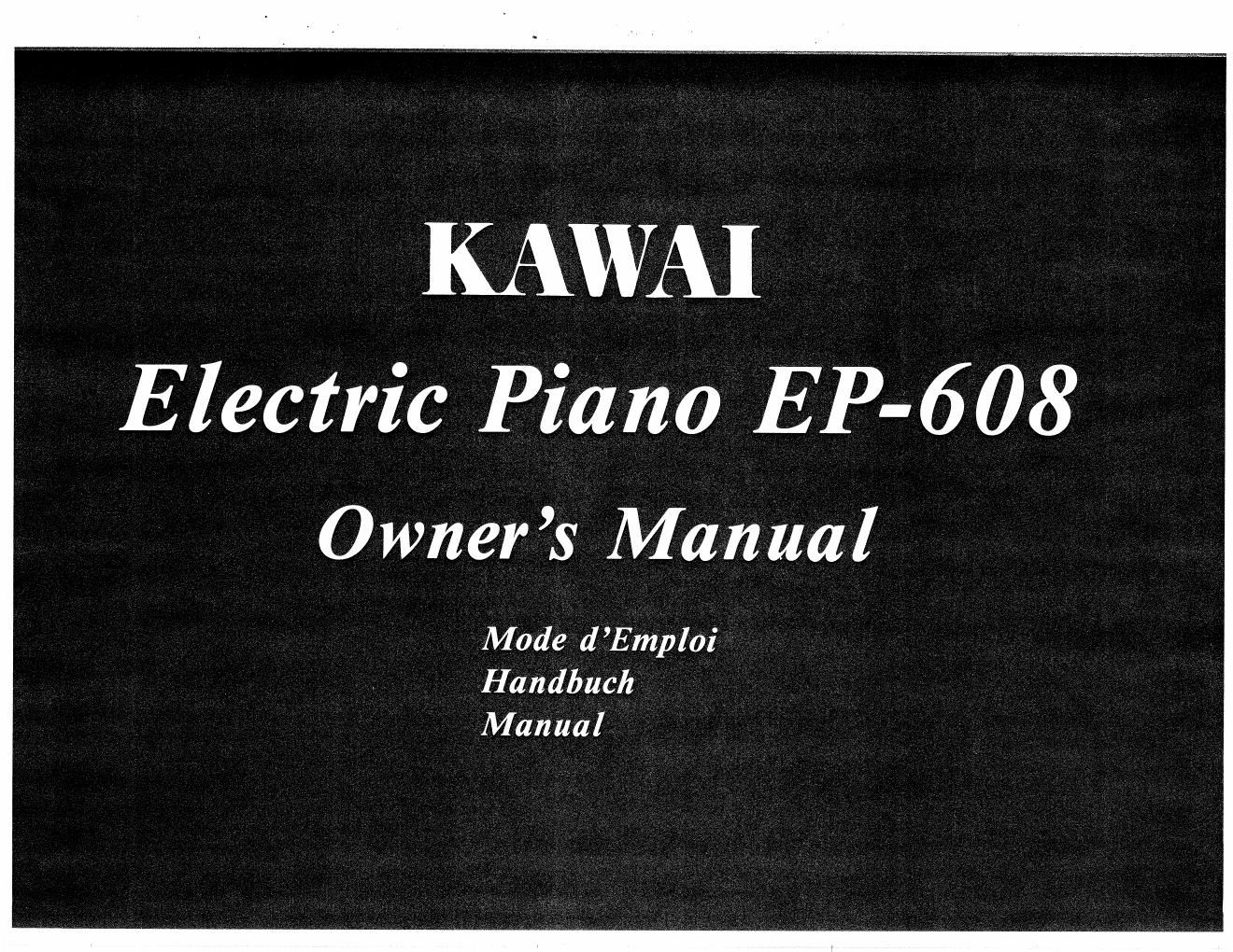 kawai ep 608 owners manual