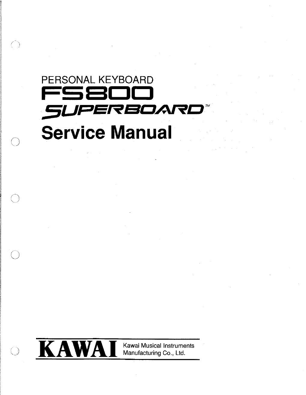 kawai fs 800 service manual