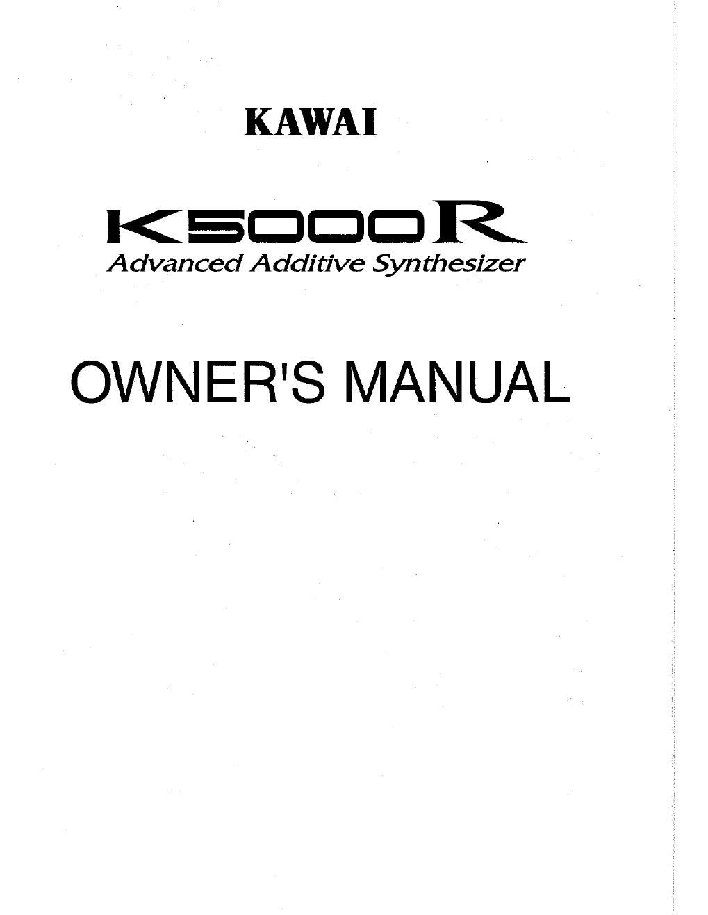 kawai k 5000 r manual