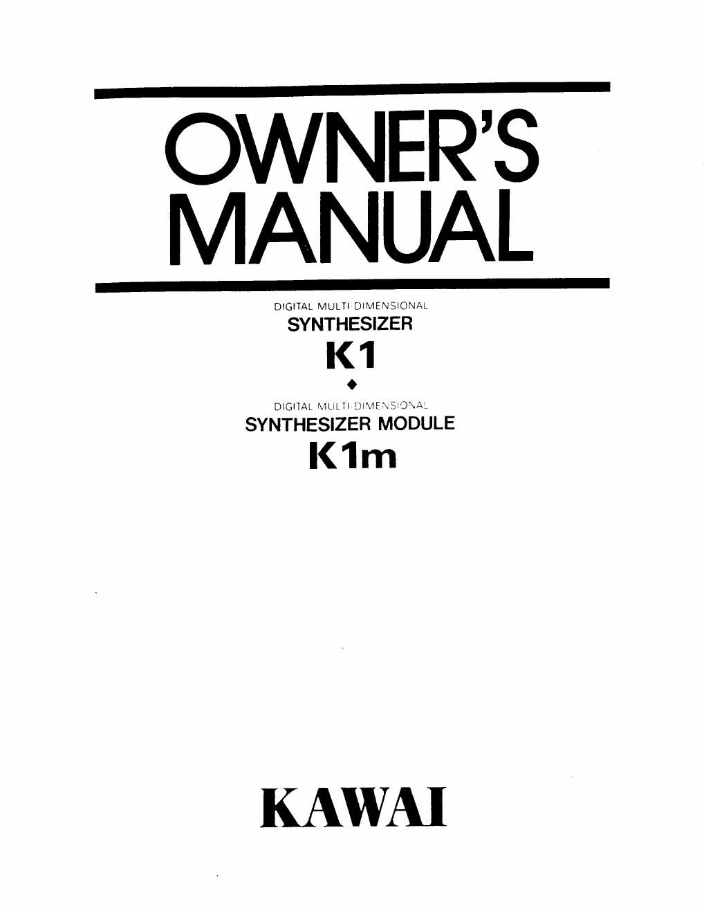 kawai k1 m owners manual