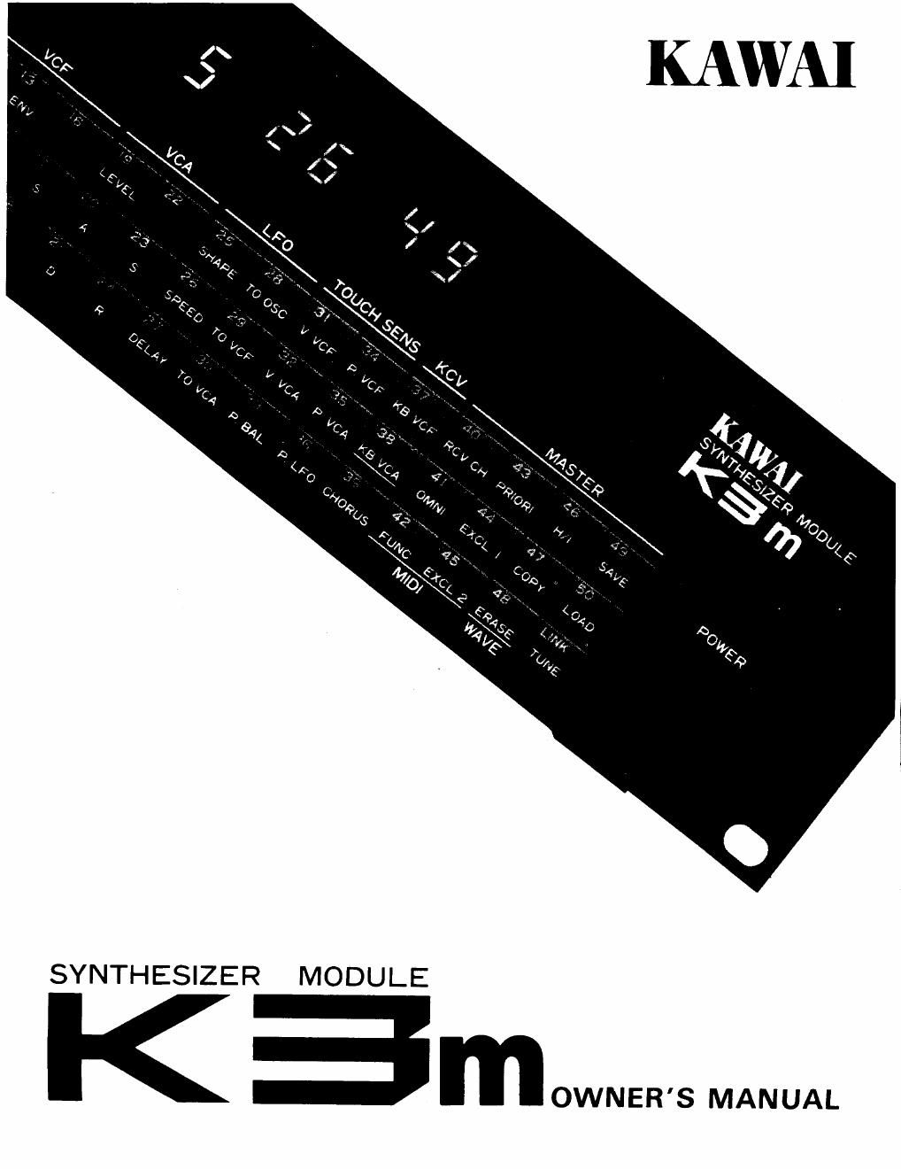 kawai k3 m owner manual