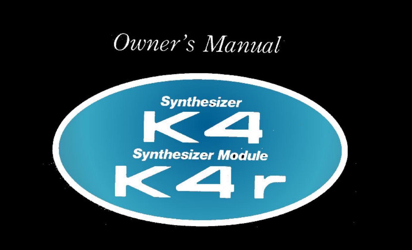 kawai k4 k4r owner manual