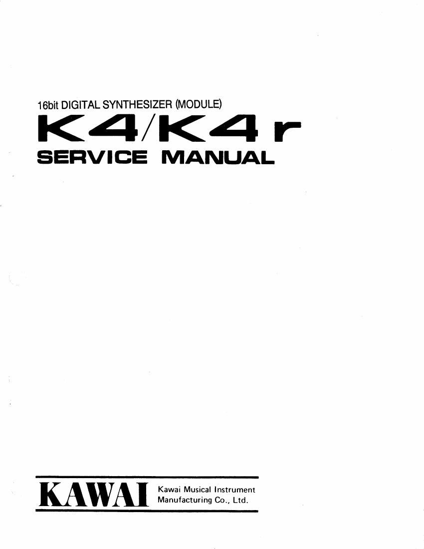 kawai k4 k4r service manual