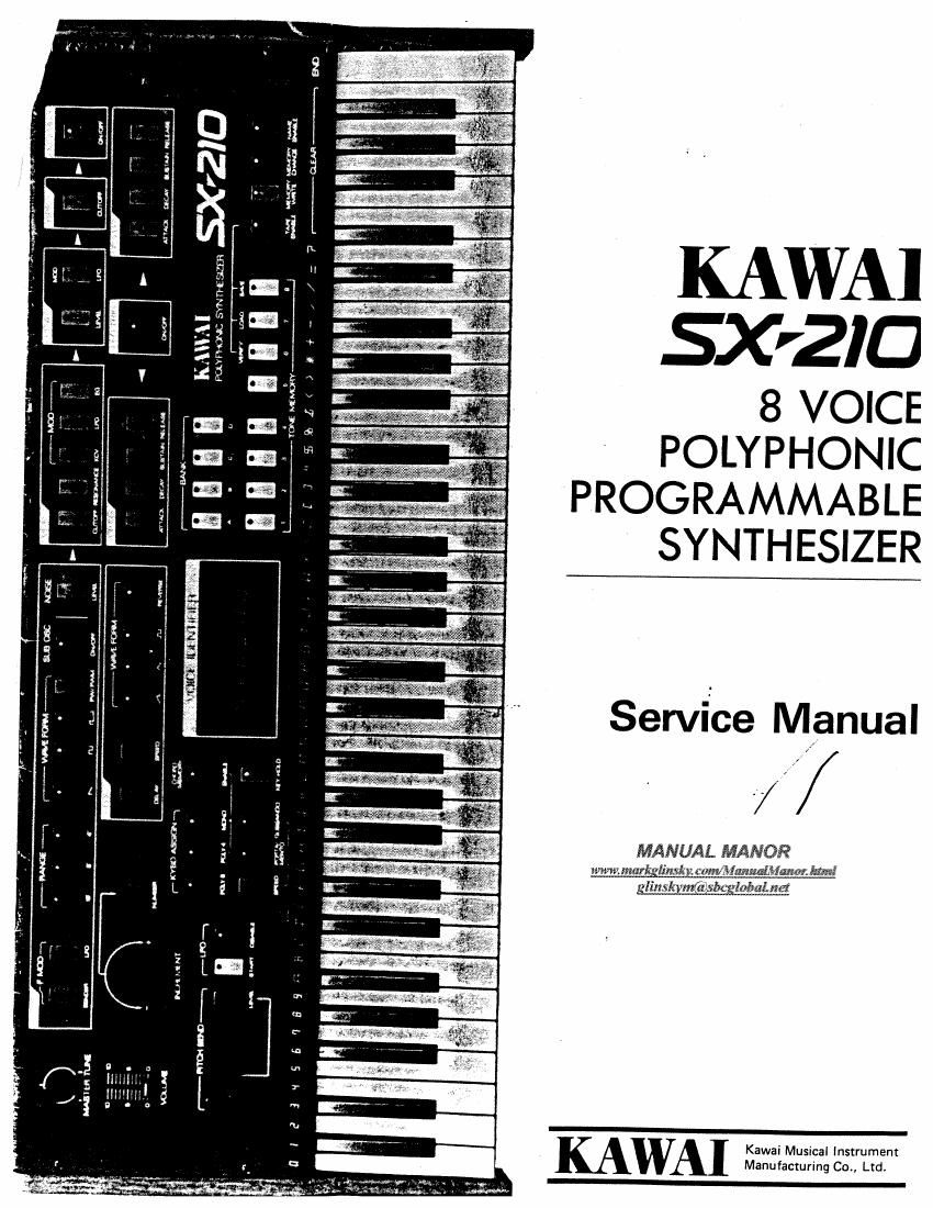 kawai sx 210 service manual