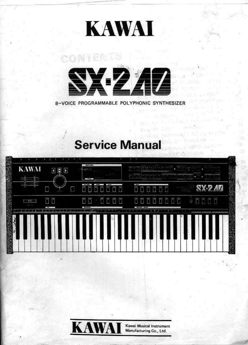 kawai sx 240 service manual