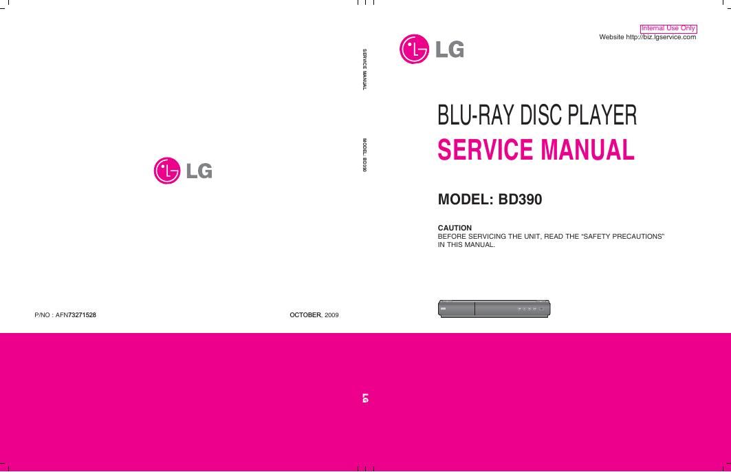 lg bd 390 service manual