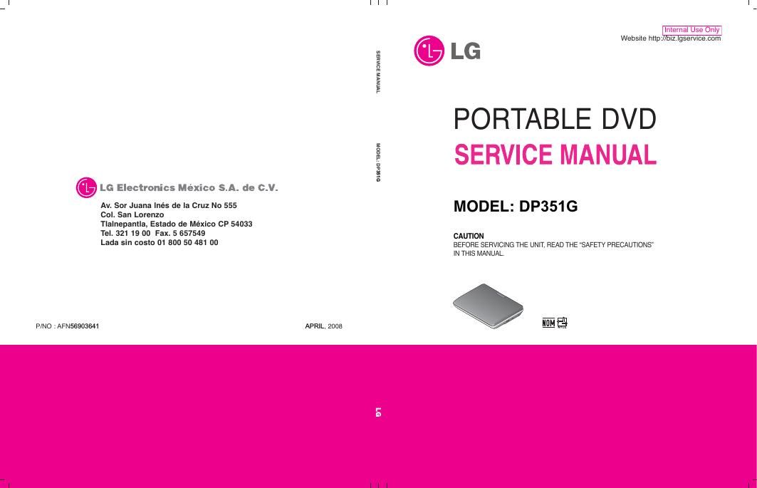 lg dp 351 g service manual