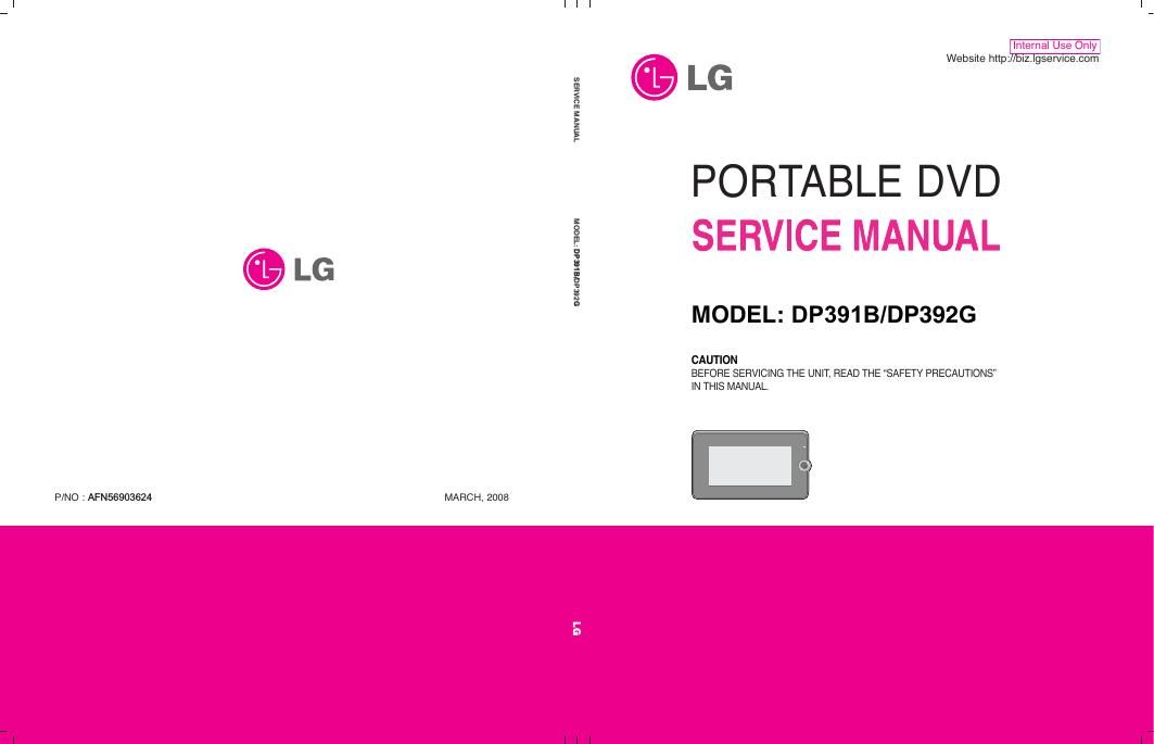 lg dp 391 b service manual