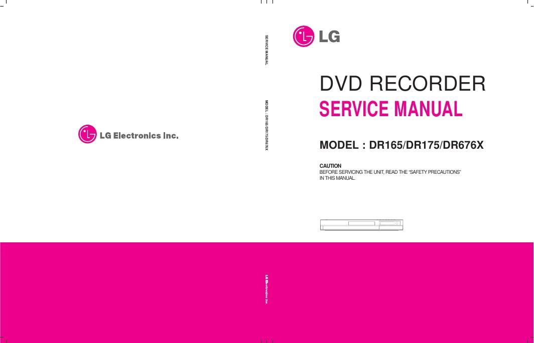 lg dr 165 service manual