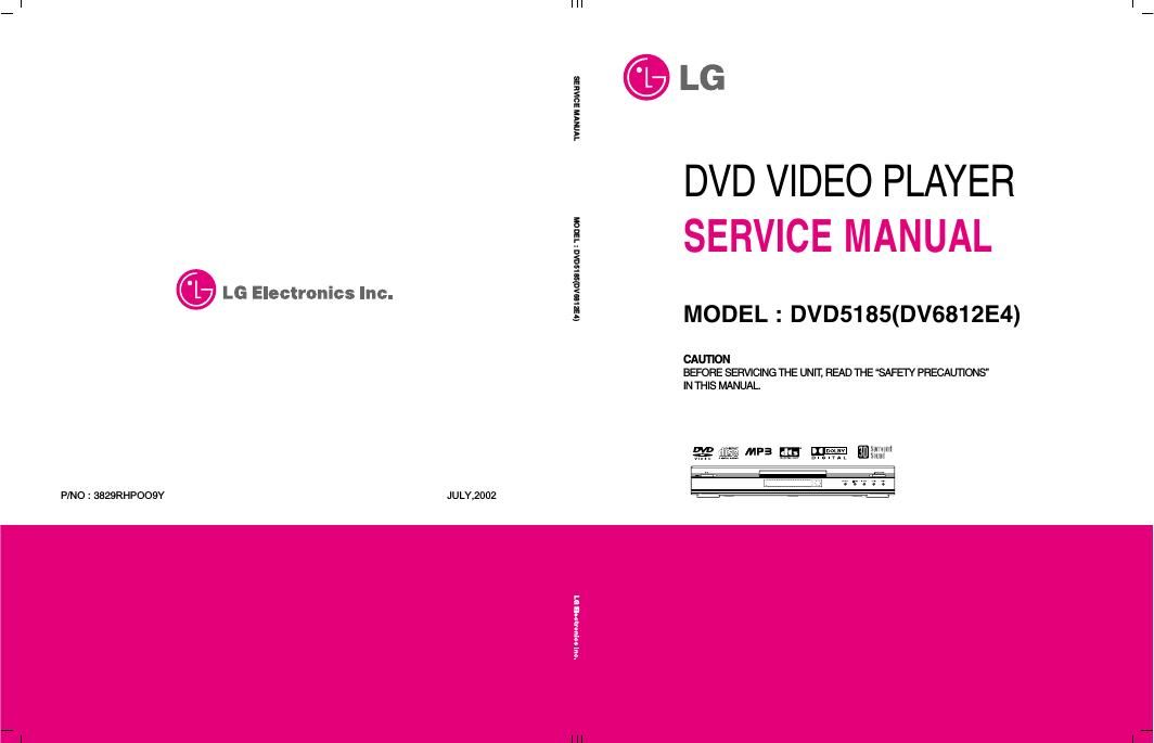 lg dvd 5185 service manual
