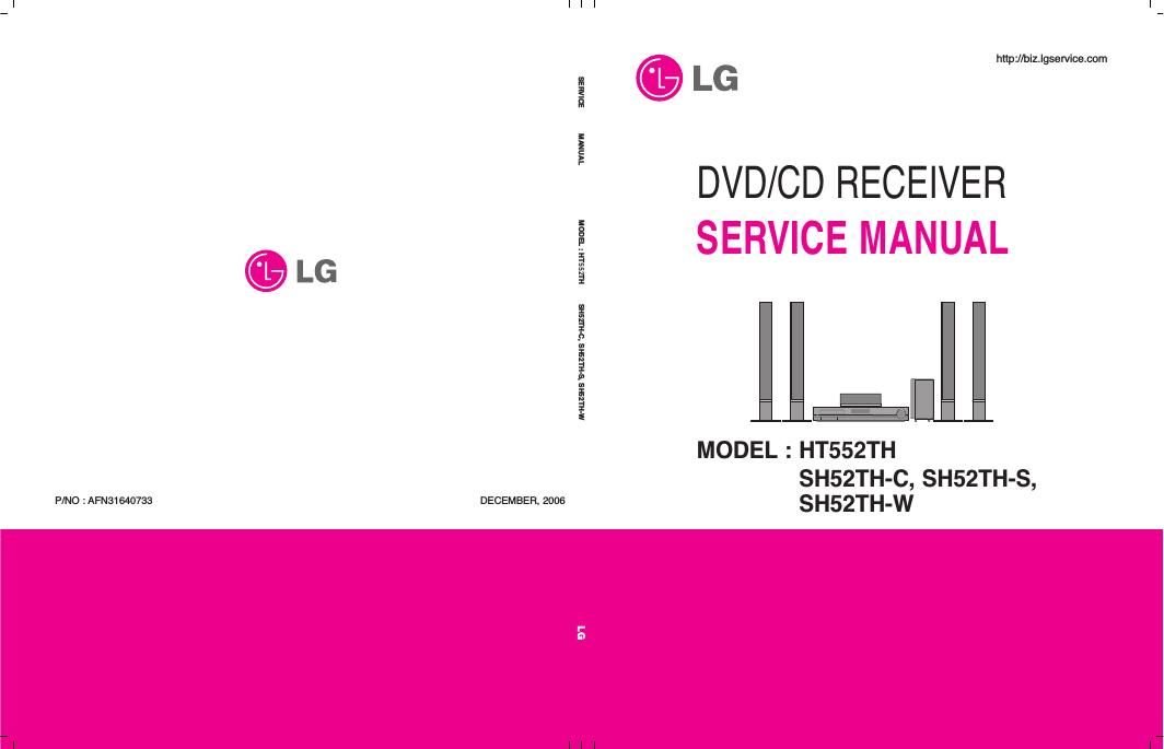 lg ht 552 th service manual