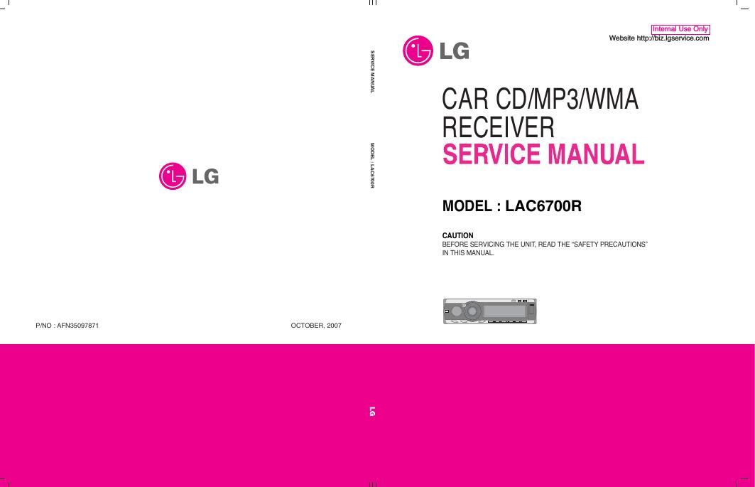 lg lac 6700 r service manual