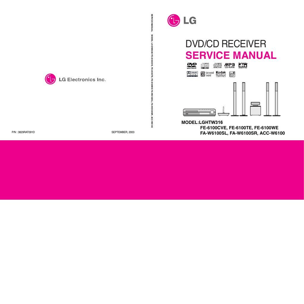 lg lghtw 316 service manual