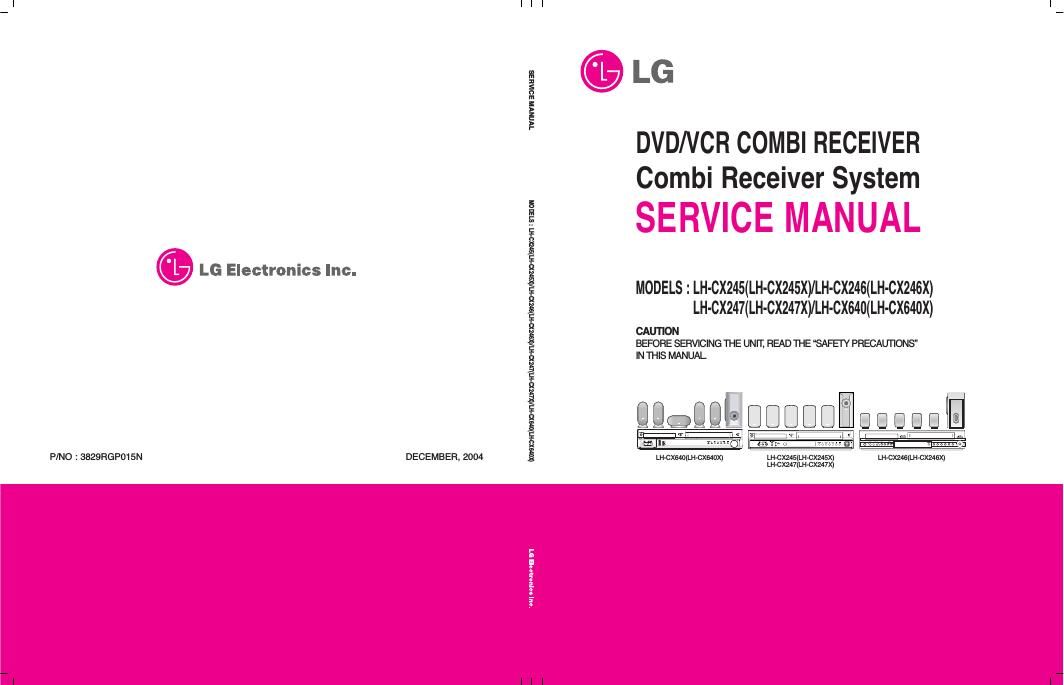 lg lhcx 245 service manual