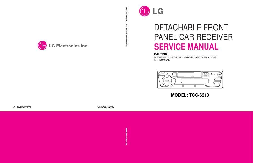 lg tcc 6210 service manual