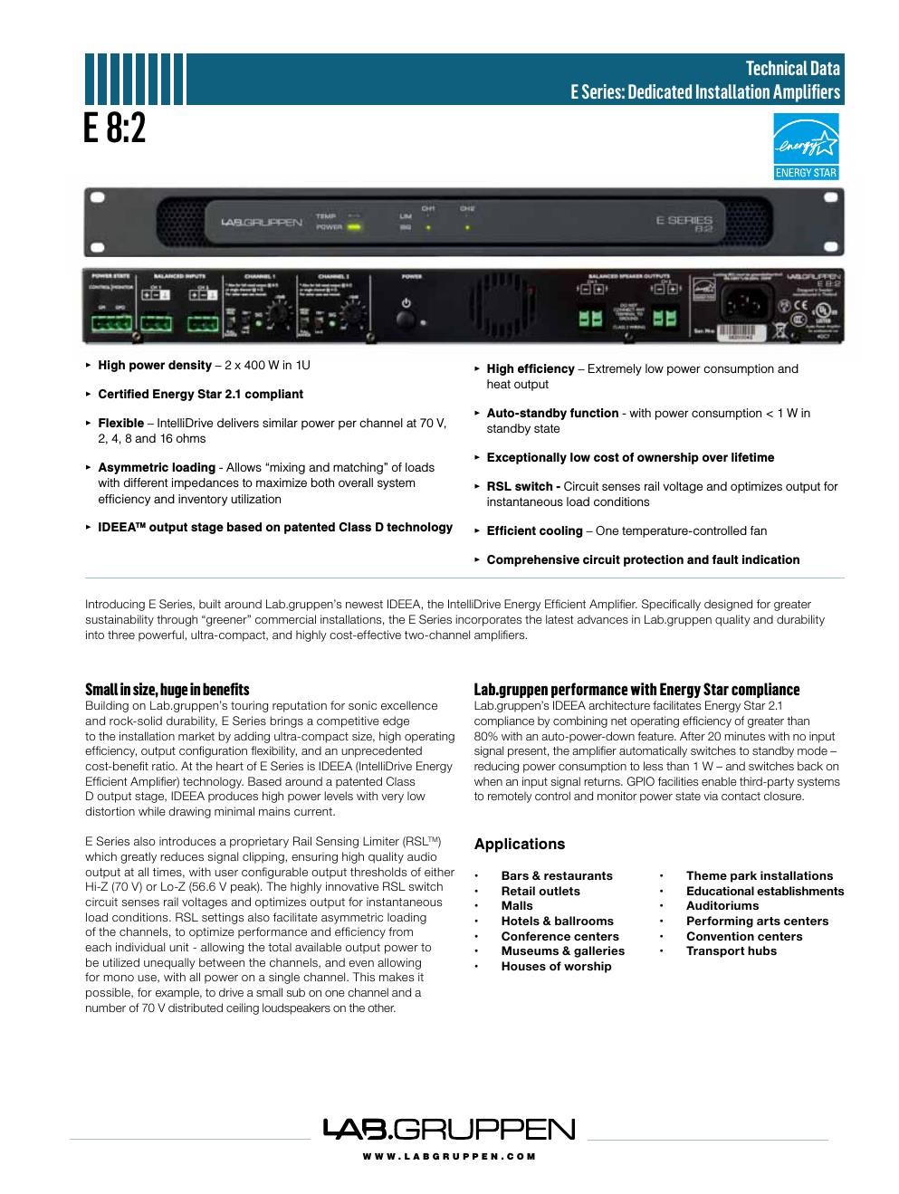 labgruppen e 8 2 datablad e n