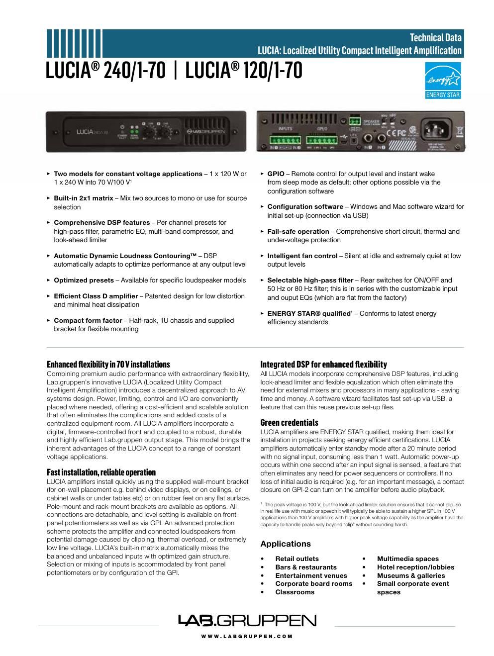 labgruppen lucia 120 240 70 datablad en