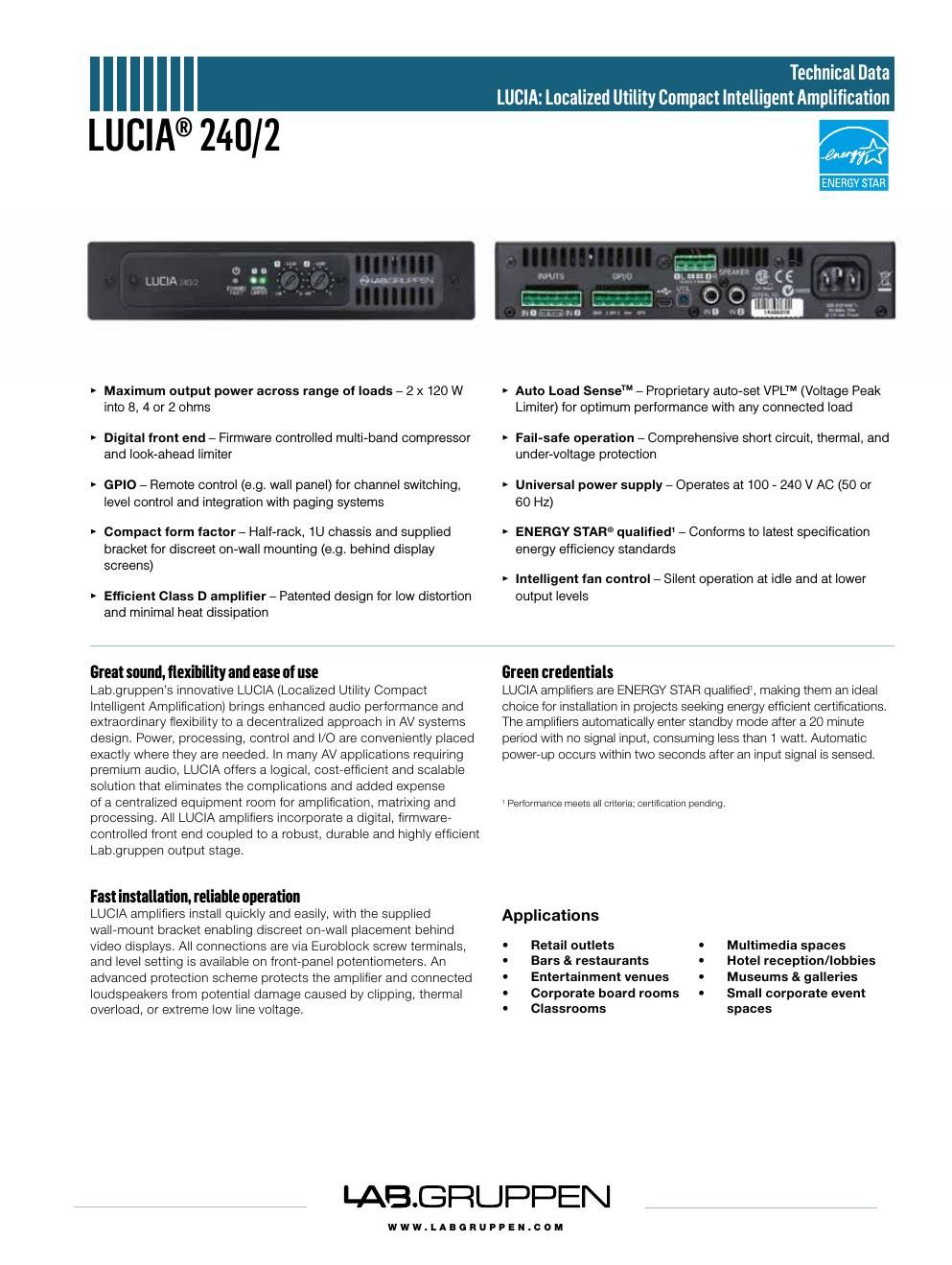 labgruppen lucia 240 2 datablad en