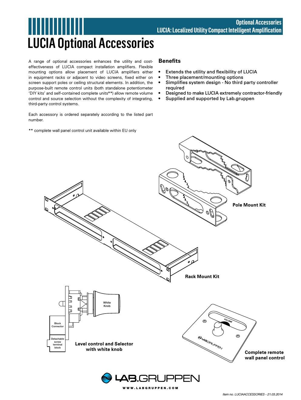 labgruppen lucia accessory datablad en